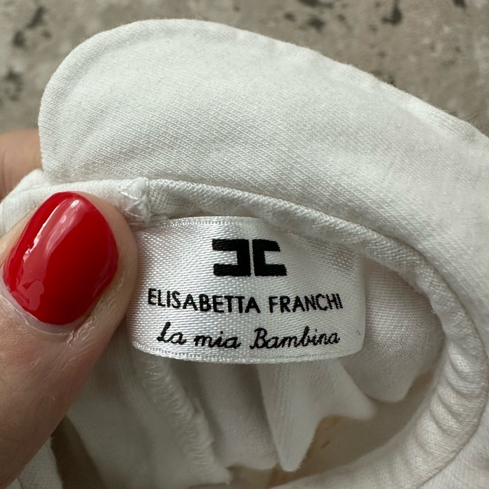 Elisabetta Franchi Baby Footie, Blanket & Hat Macaron Set Size 3 Months - Picture 3 of 5
